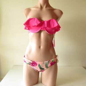 NEW Tori Praver Bikini Swimsuit Set pink p…